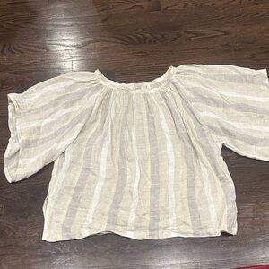 HUMANOID LINEN TUNIC BLOUSE